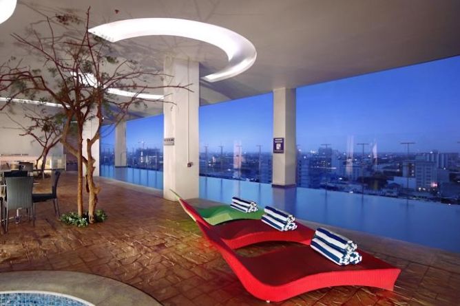 Views from the swimming pool