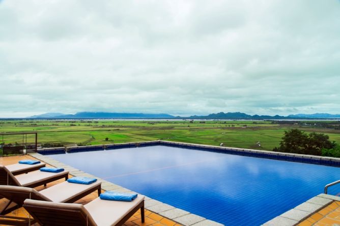 Swimming pool with delightful views