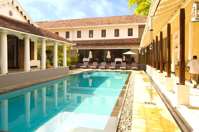 The central courtyard swimming pool