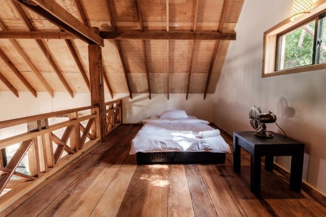 Loft bedroom in the Family Villa