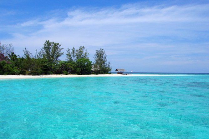 The beach and crystal clear waters