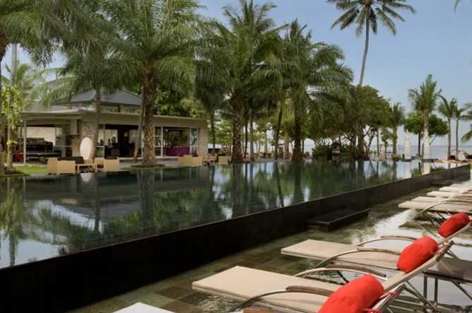 One of the four swimming pools