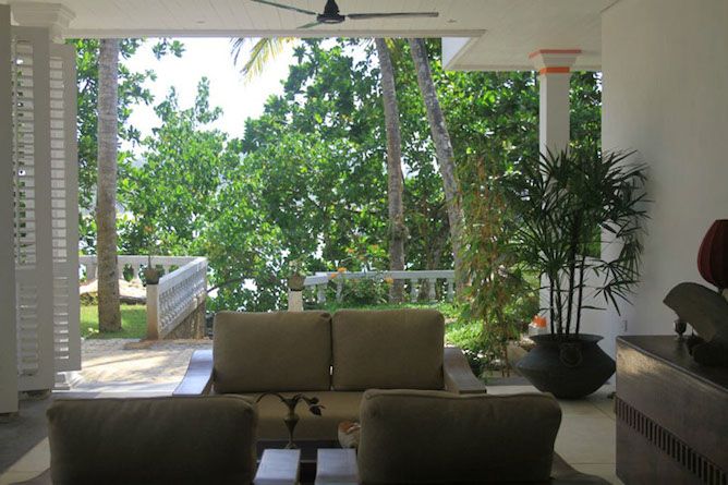 Hotel suite living area