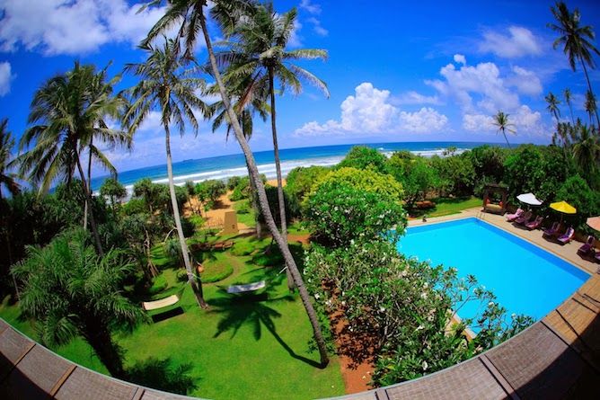 The delightful Aditya's beachfront location