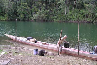 Preparing the longboat