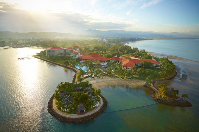 Aerial view of Shangri-La Tanjung Aru Resort & Spa