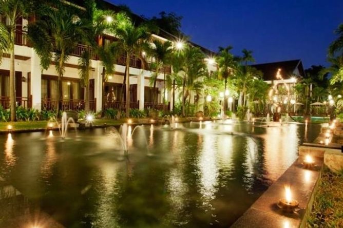 Pool at night