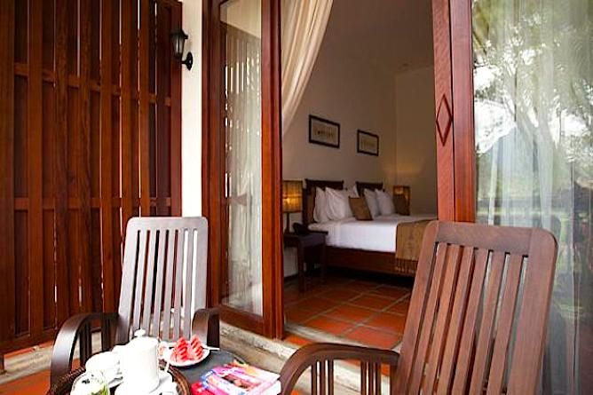 The deluxe room private balcony...