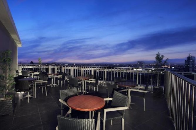 ...and views from the rooftop bar