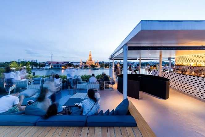 Chic rooftop bar