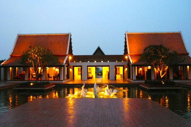 The resort by night