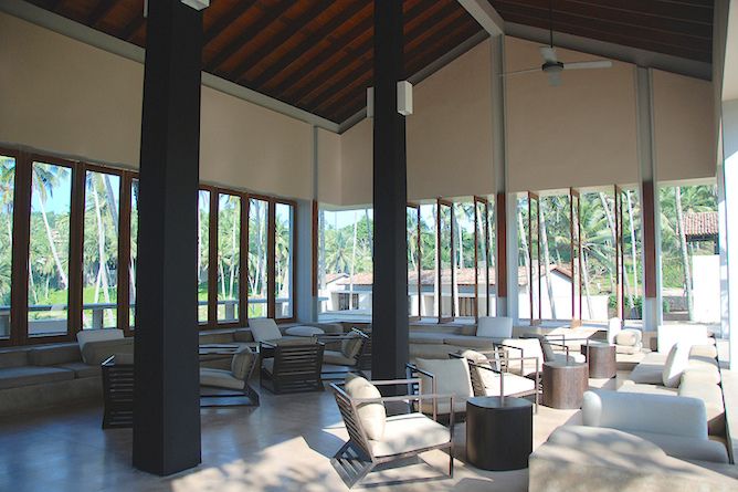 Hotel lobby & reception area