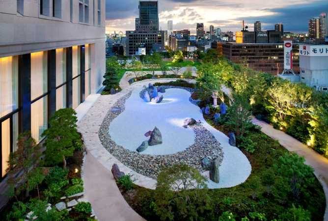The garden area