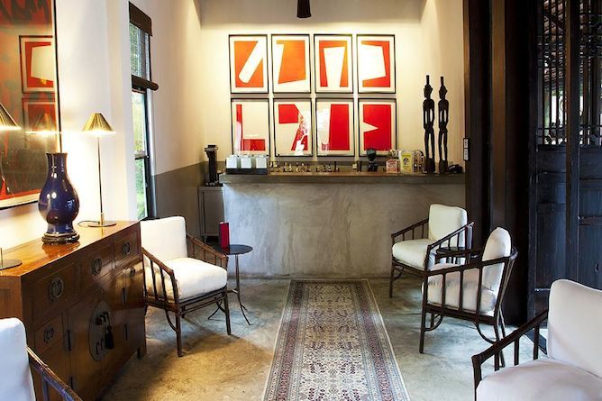 The hotel bar