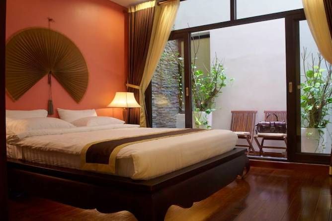 Hotel suite bedroom