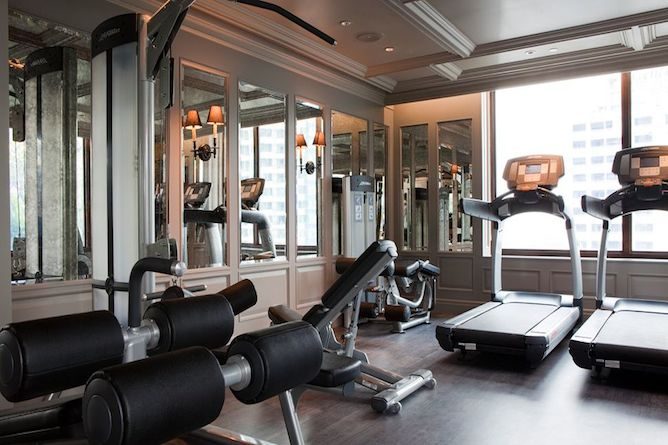 The hotel gym