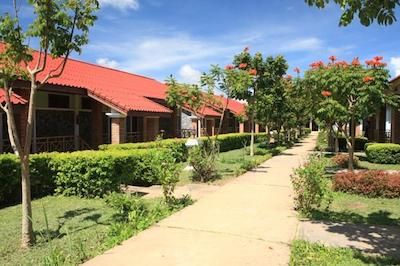 The walkways to accommodation