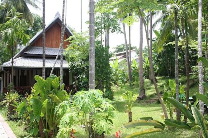 The hotel gardens