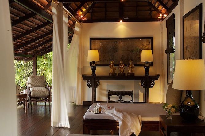 The enchanting open-air massage pavilion
