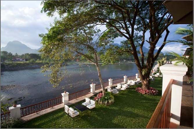 ...with outstanding views down the Nam Song river