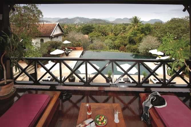 Pool and mountain views from Suite