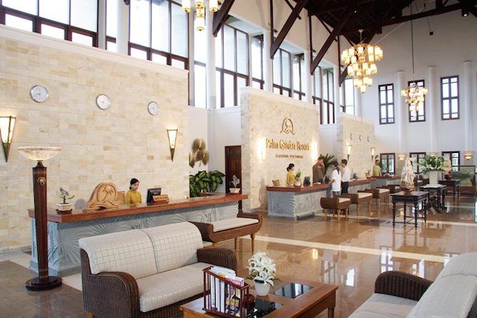 The resort reception & lobby area