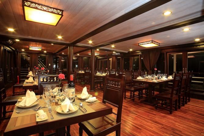 Dining room in the evening