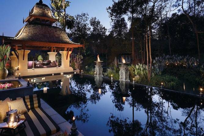 The private pool in a Residence Villa