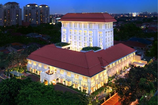 The colonial style Hermitage Hotel
