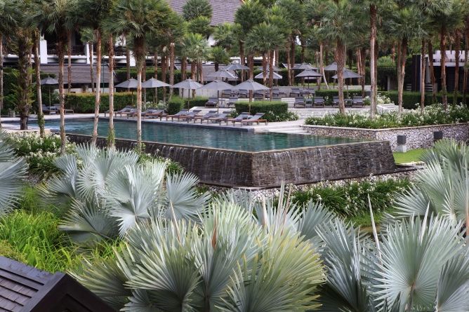 One of 3 swimming pools at The Slate