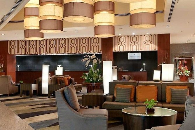 Hotel lobby & reception area