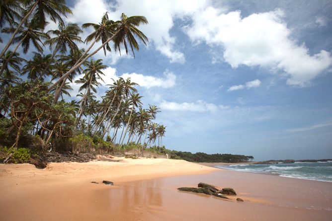The deserted beach is a few minutes walk from Buckingham Place