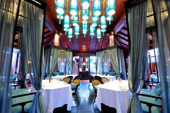 The stylish dining room