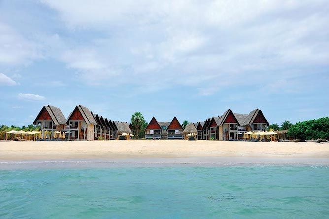 View of the resort from the beach