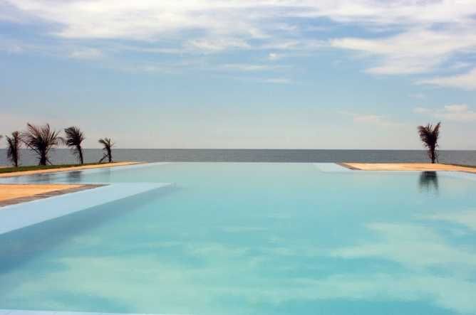 Beachfront infinity pool