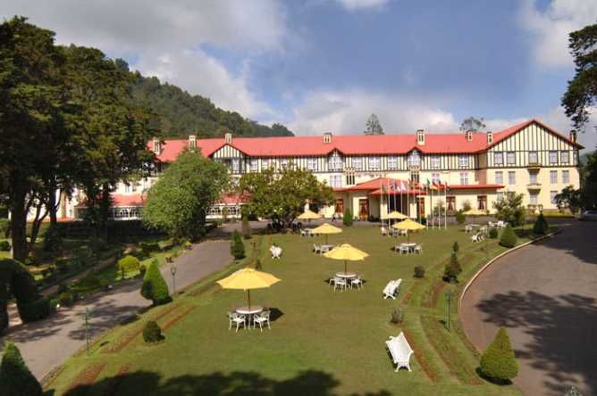 The Grand is set in manicured gardens