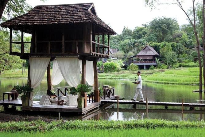 Private breakfast in the rice barn