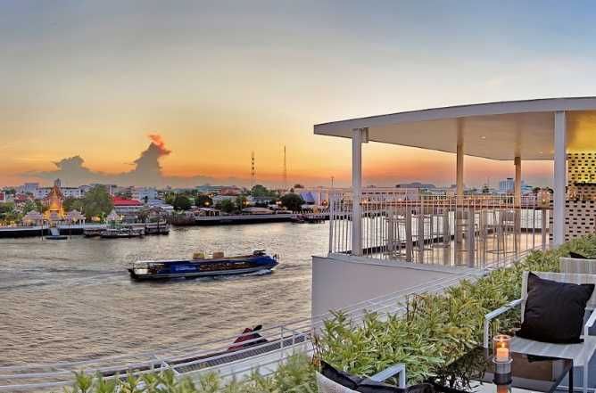 River views from the rooftop