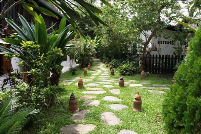 The attractive gardens