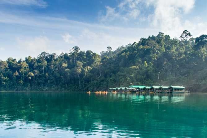 Approaching the Rainforest Lodge