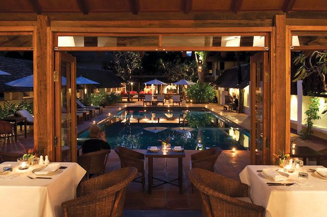 Ruen Tamarind restaurant with views towards the pool