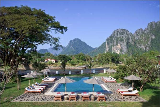 Pool, river, mountains - tranquility at its best!