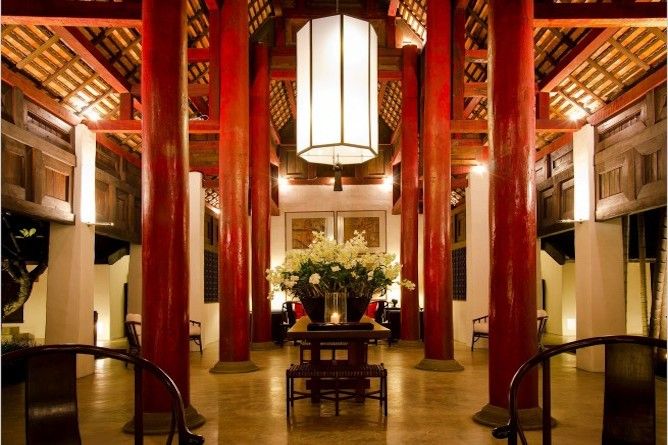 The hotel lobby area
