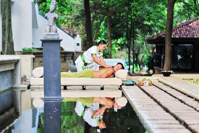 Choose from a range of treatments at the Azmaara Spa
