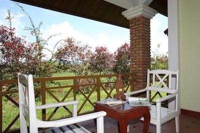 Private balcony with garden views