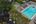 a pool with people sitting on it
