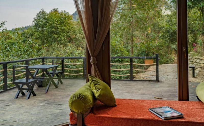 Living area and part of outdoor space