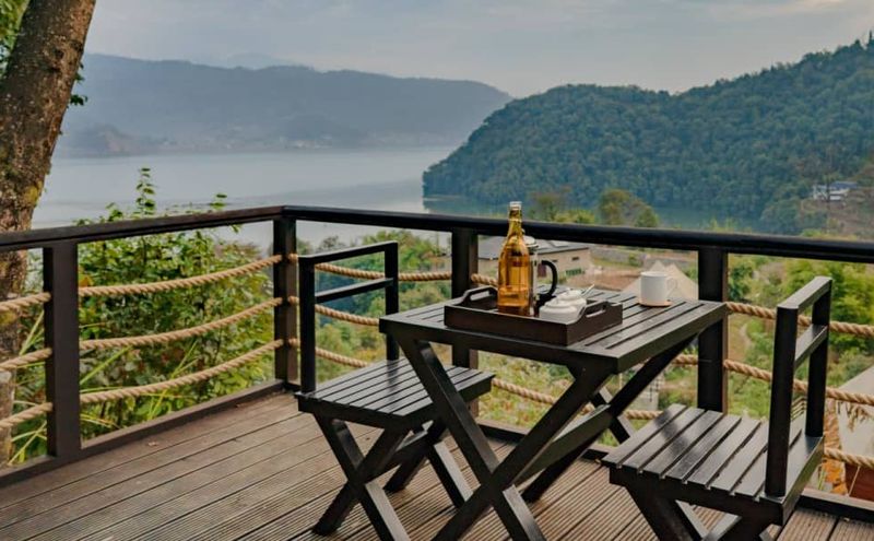 Private outdoor dining area