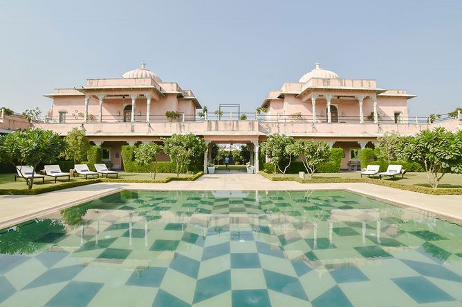 Outdoor pool and sun deck