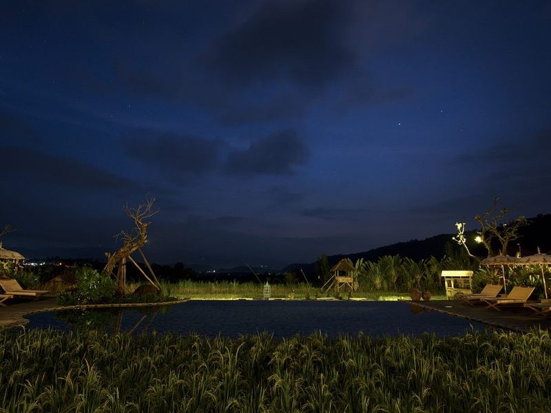 Pool at night at Sanak Retreat Bali Indonesia